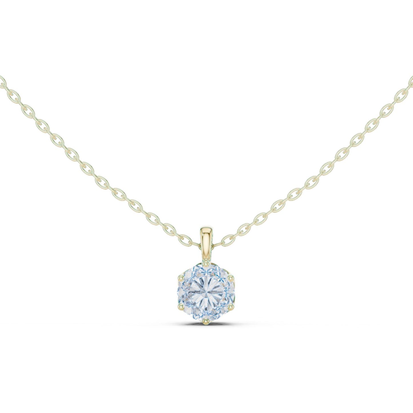 Round Lab Grown Diamond Pendant