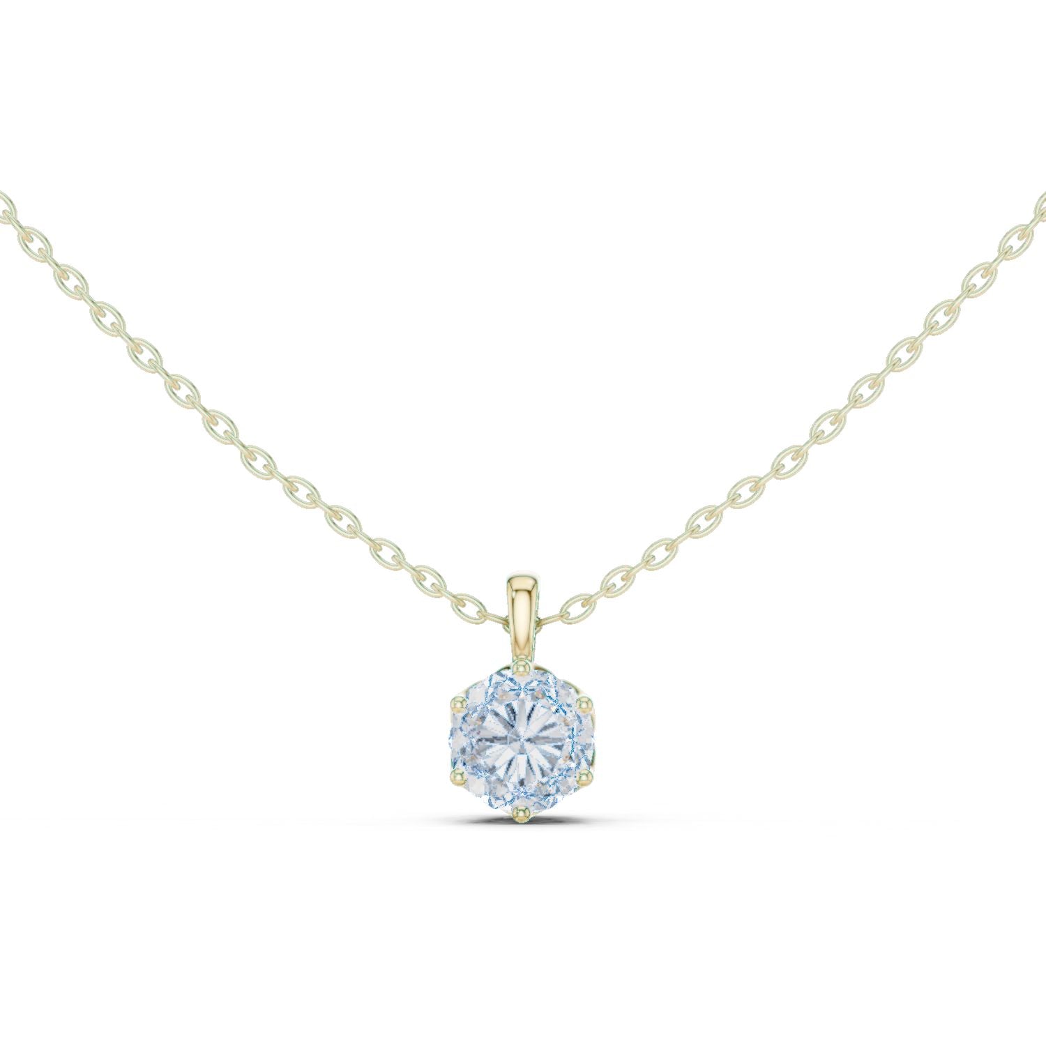Round Lab Grown Diamond Pendant