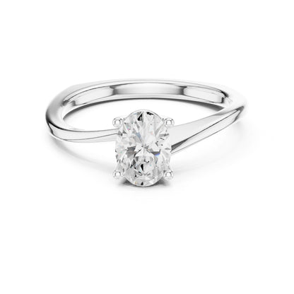 Round Lab Grown Diamond Solitaire Engagement Ring