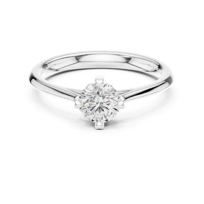 Round Lab Grown Diamond Solitaire Engagement Ring