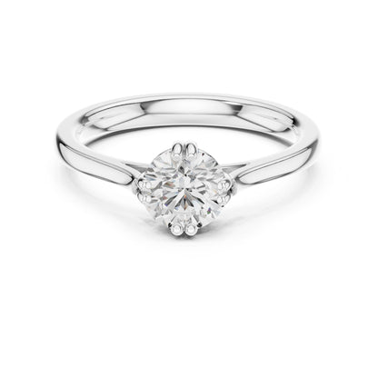 Round Lab Grown Diamond Solitaire Engagement Ring