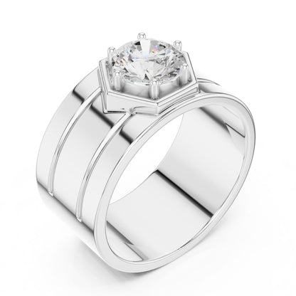 Men's Round Lab Grown Diamond Ring