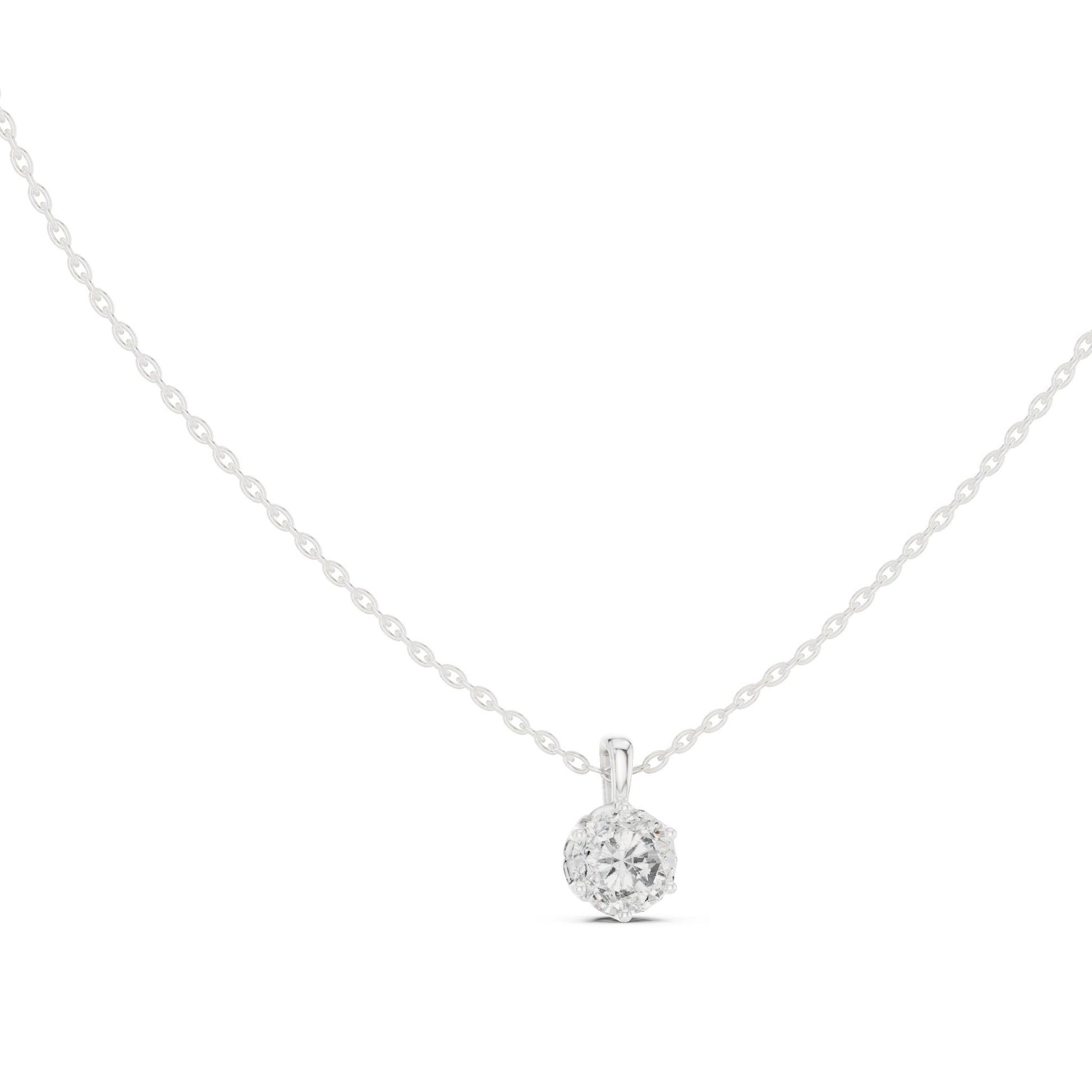 Round Lab Grown Diamond Pendant
