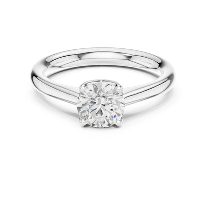 Round Lab Grown Diamond Solitaire Engagement Ring
