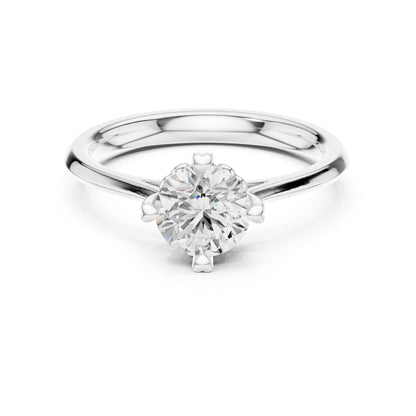 Round Lab Grown Diamond Solitaire Engagement Ring