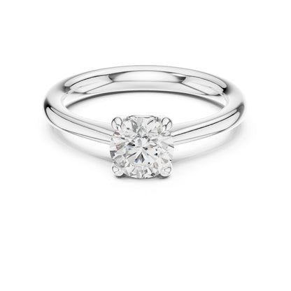 Round Lab Grown Diamond Solitaire Engagement Ring