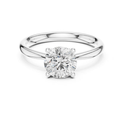 Round Lab Grown Diamond Solitaire Engagement Ring
