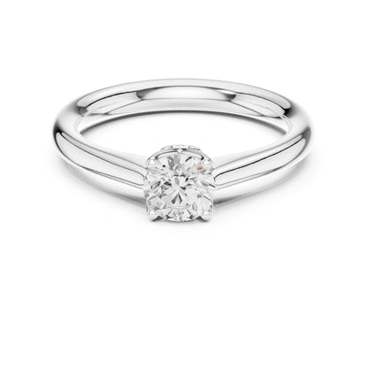 Round Lab Grown Diamond Solitaire Engagement Ring