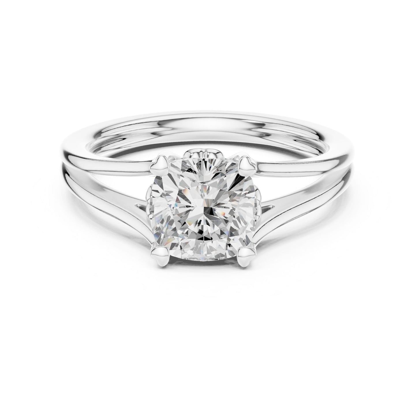 Round Lab Grown Diamond Solitaire Engagement Ring