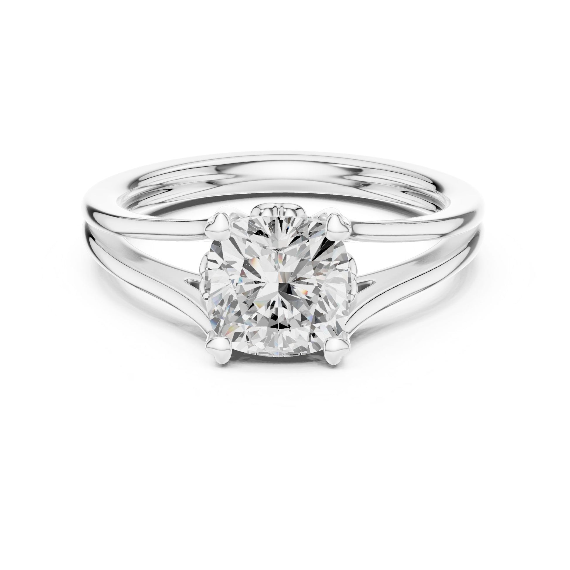 Round Lab Grown Diamond Solitaire Engagement Ring