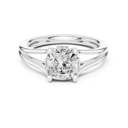Round Lab Grown Diamond Solitaire Engagement Ring