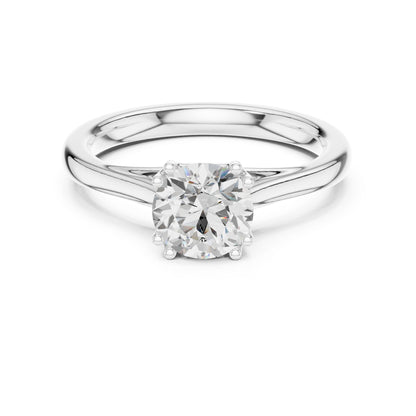 Round Lab Grown Diamond Solitaire Engagement Ring