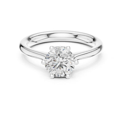 Round Lab Grown Diamond Solitaire Engagement Ring