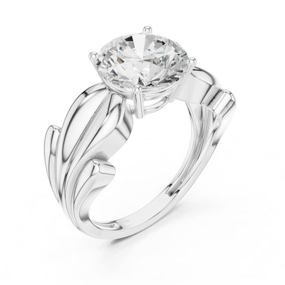 Round Lab Grown Diamond Solitaire Engagement Ring