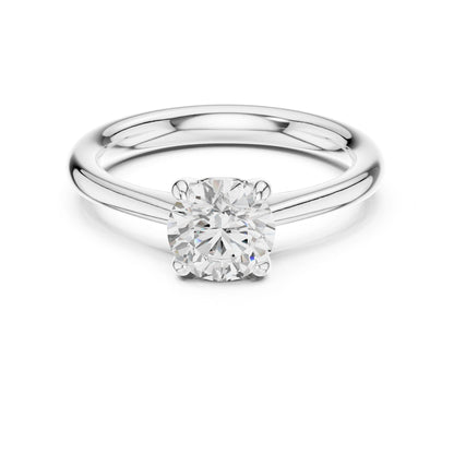 Round Lab Grown Diamond Solitaire Engagement Ring