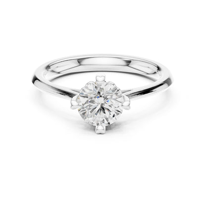 Round Lab Grown Diamond Solitaire Engagement Ring