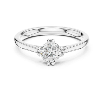 Round Lab Grown Diamond Solitaire Engagement Ring