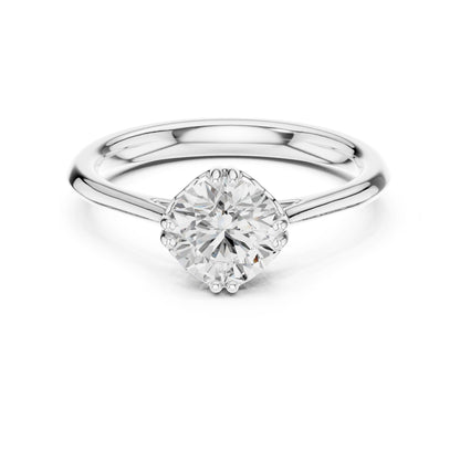 Round Lab Grown Diamond Solitaire Engagement Ring