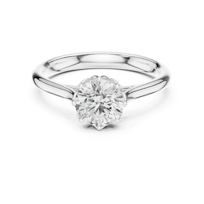 Round Lab Grown Diamond Solitaire Engagement Ring