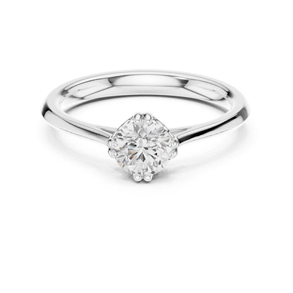Round Lab Grown Diamond Solitaire Engagement Ring