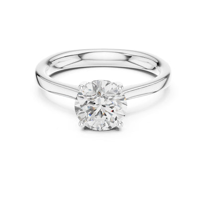 Round Lab Grown Diamond Solitaire Engagement Ring