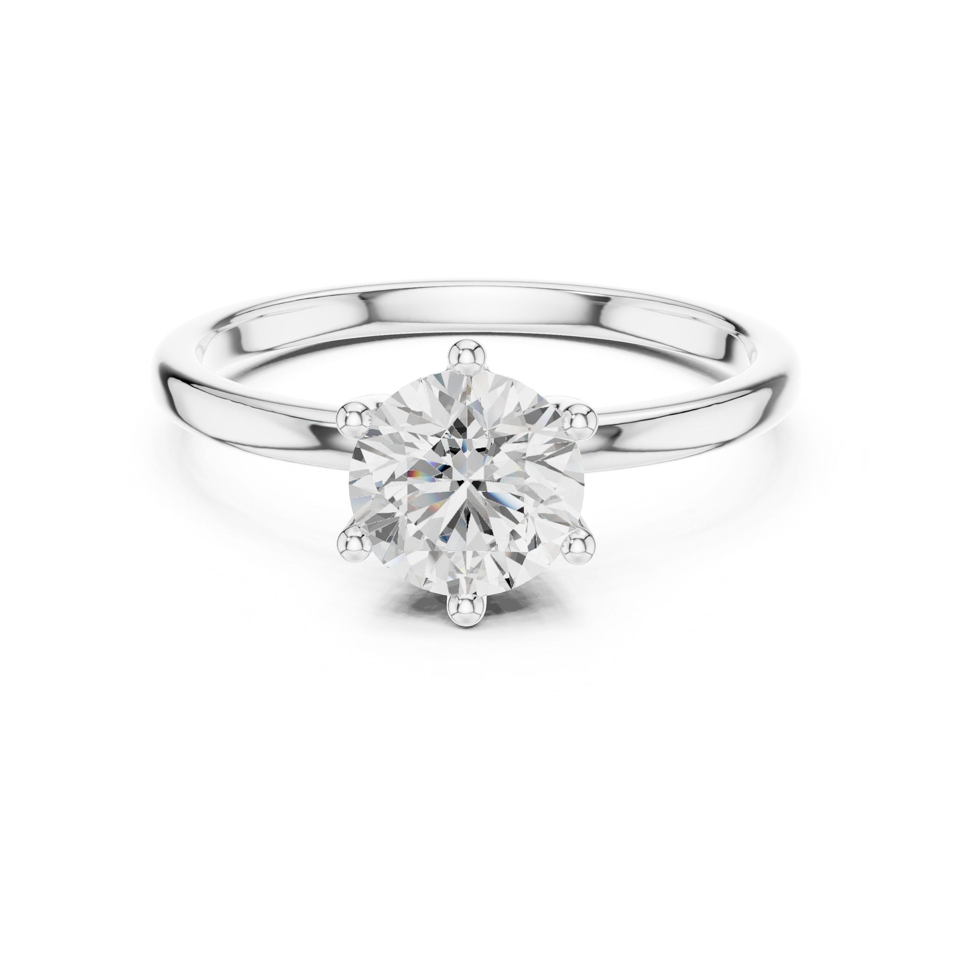 Women's Round Lab Grown Diamond Ring