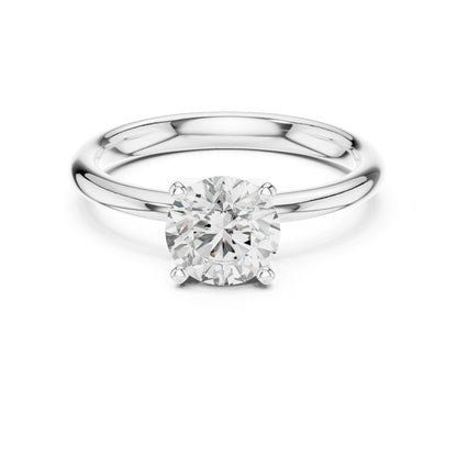 Round Lab Grown Diamond Solitaire Engagement Ring