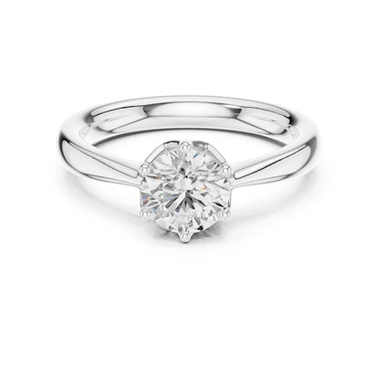 Round Lab Grown Diamond Solitaire Engagement Ring