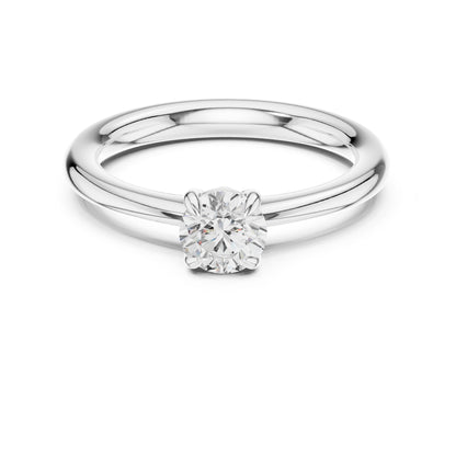 Round Lab Grown Diamond Solitaire Engagement Ring