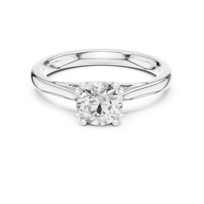 Round Lab Grown Diamond Solitaire Engagement Ring