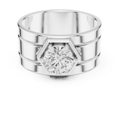 Men's Round Lab Grown Diamond Ring