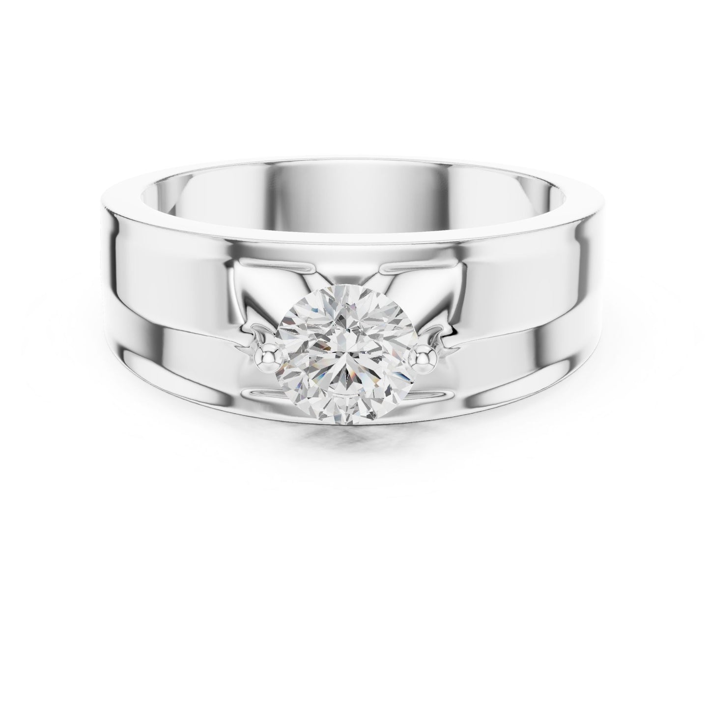 Men's Round Lab Grown Diamond Ring