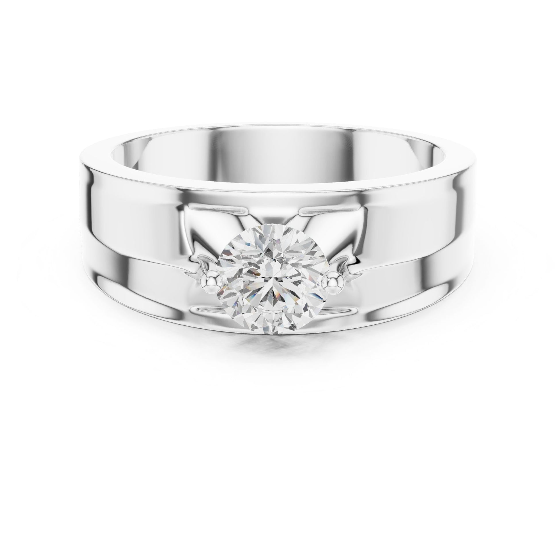 Men's Round Lab Grown Diamond Ring