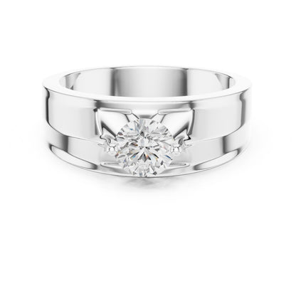 Men's Round Lab Grown Diamond Ring