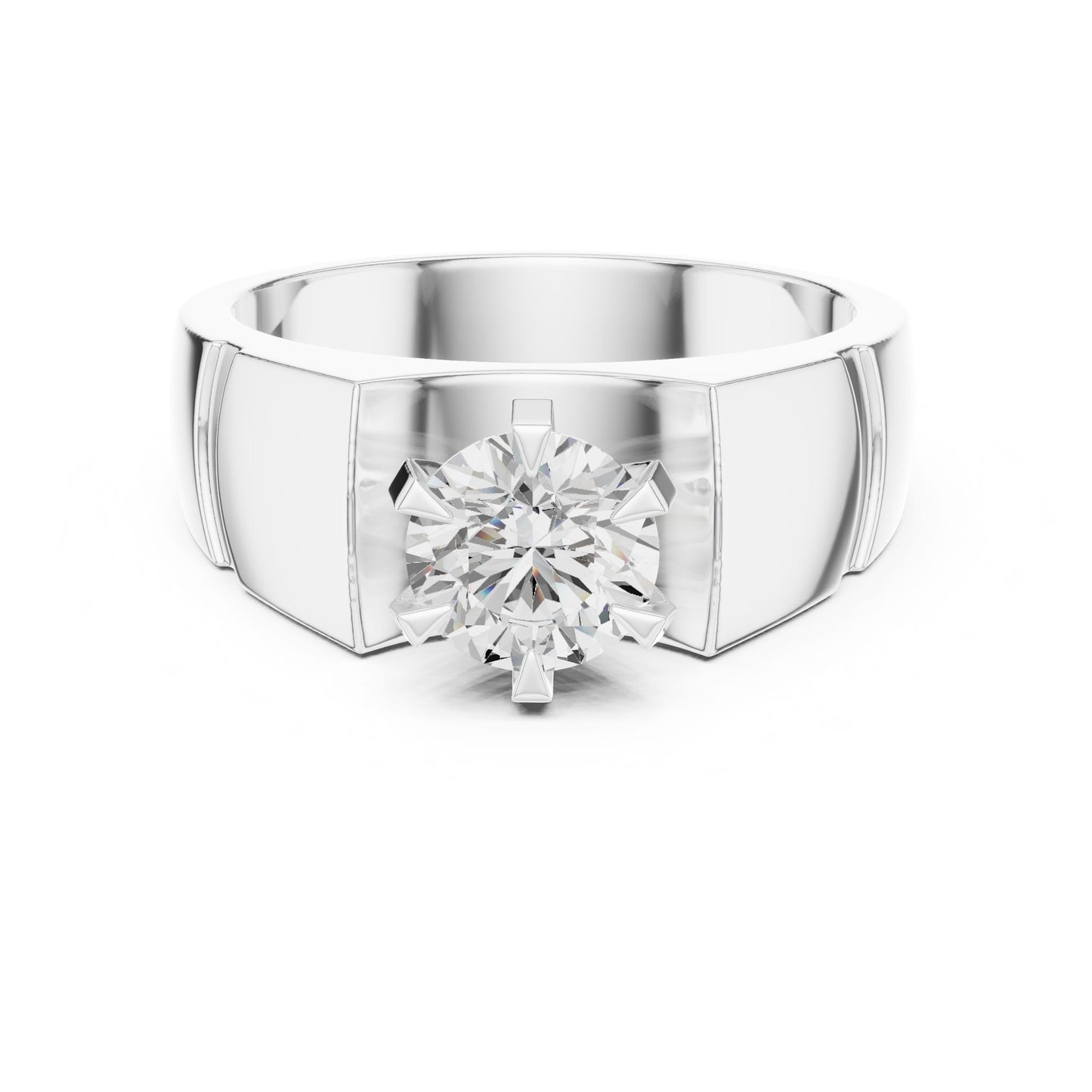 Men's Round Lab Grown Diamond Ring