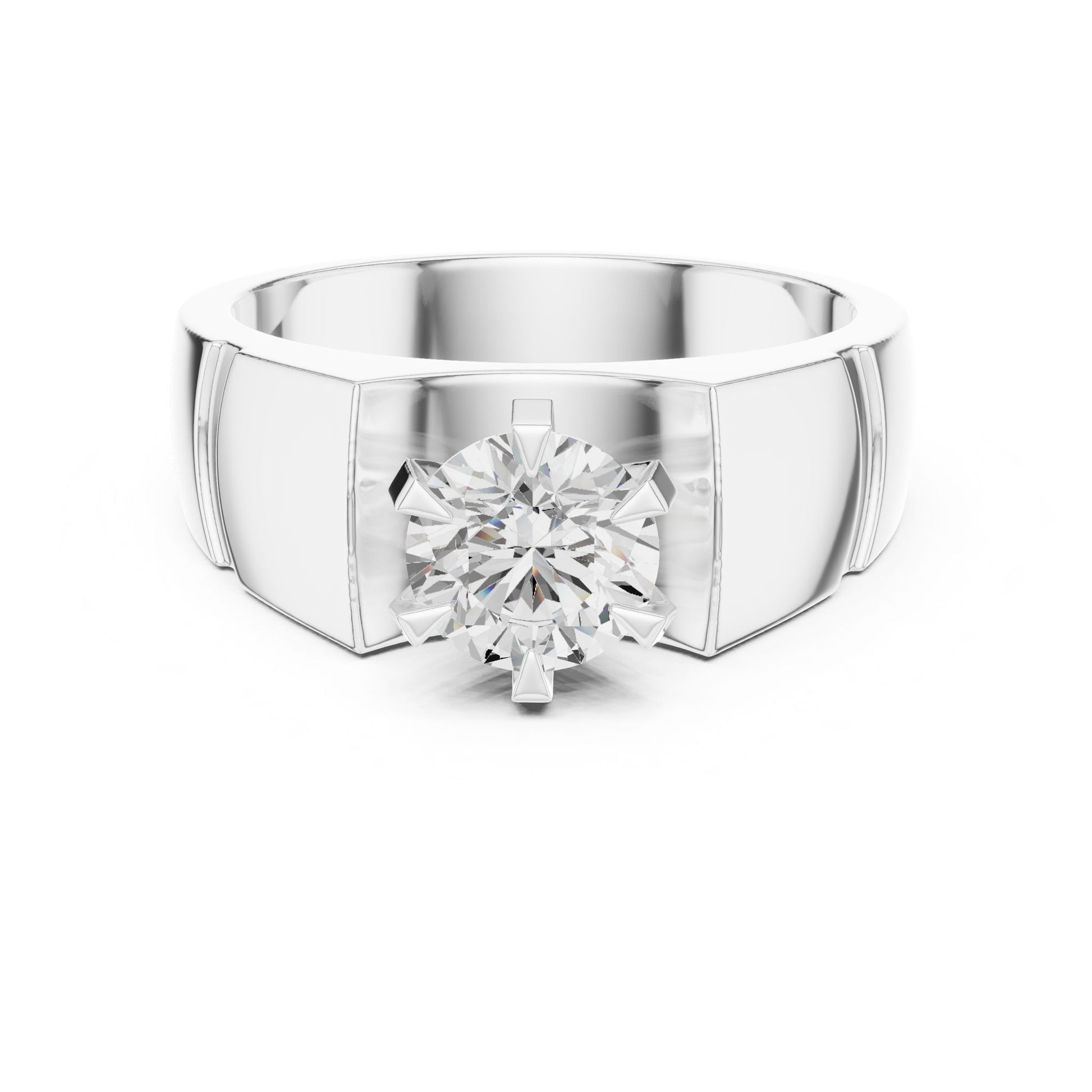 Men's Round Lab Grown Diamond Ring