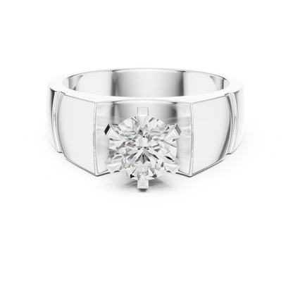 Men's Round Lab Grown Diamond Ring