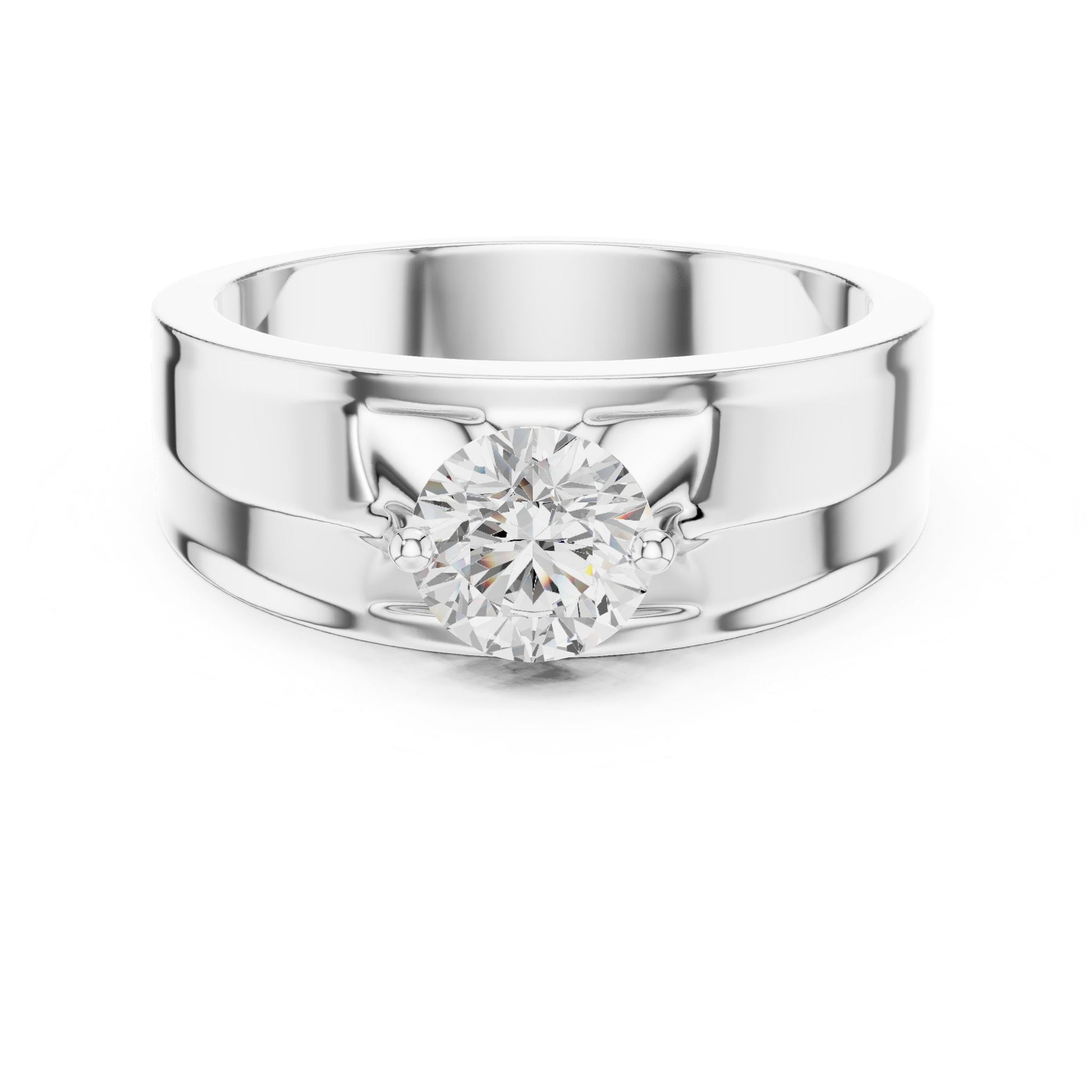 Men's Round Lab Grown Diamond Ring