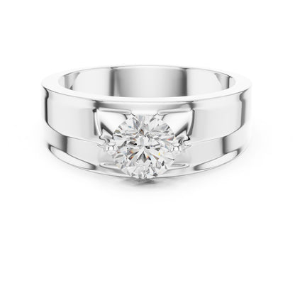 Men's Round Lab Grown Diamond Ring