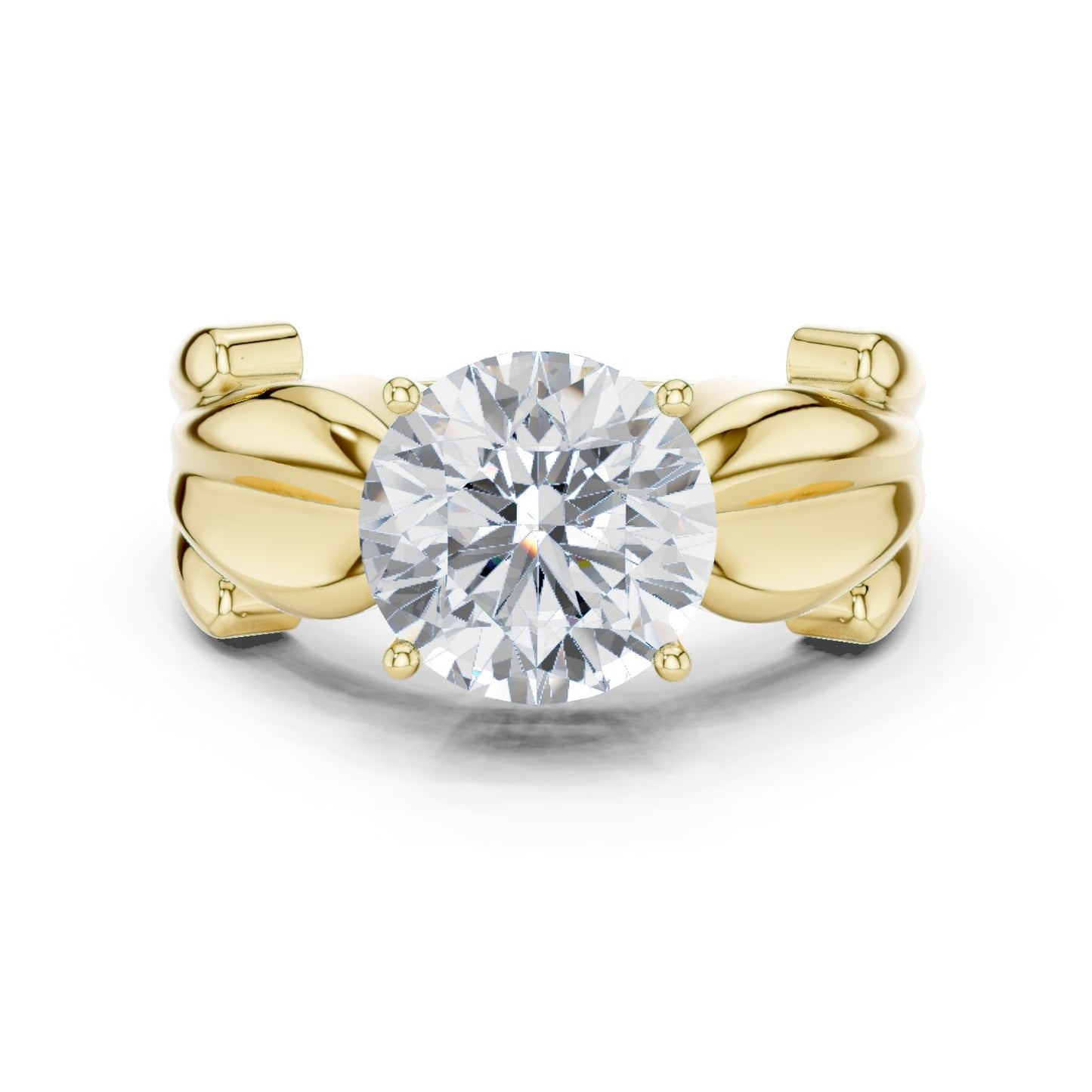 Round Lab Grown Diamond Solitaire Engagement Ring