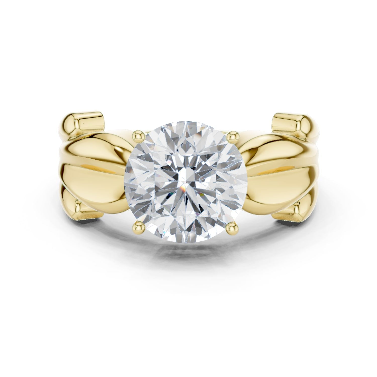 Round Lab Grown Diamond Solitaire Engagement Ring