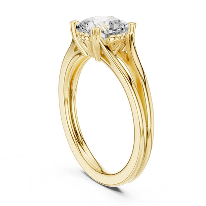 Round Lab Grown Diamond Solitaire Engagement Ring