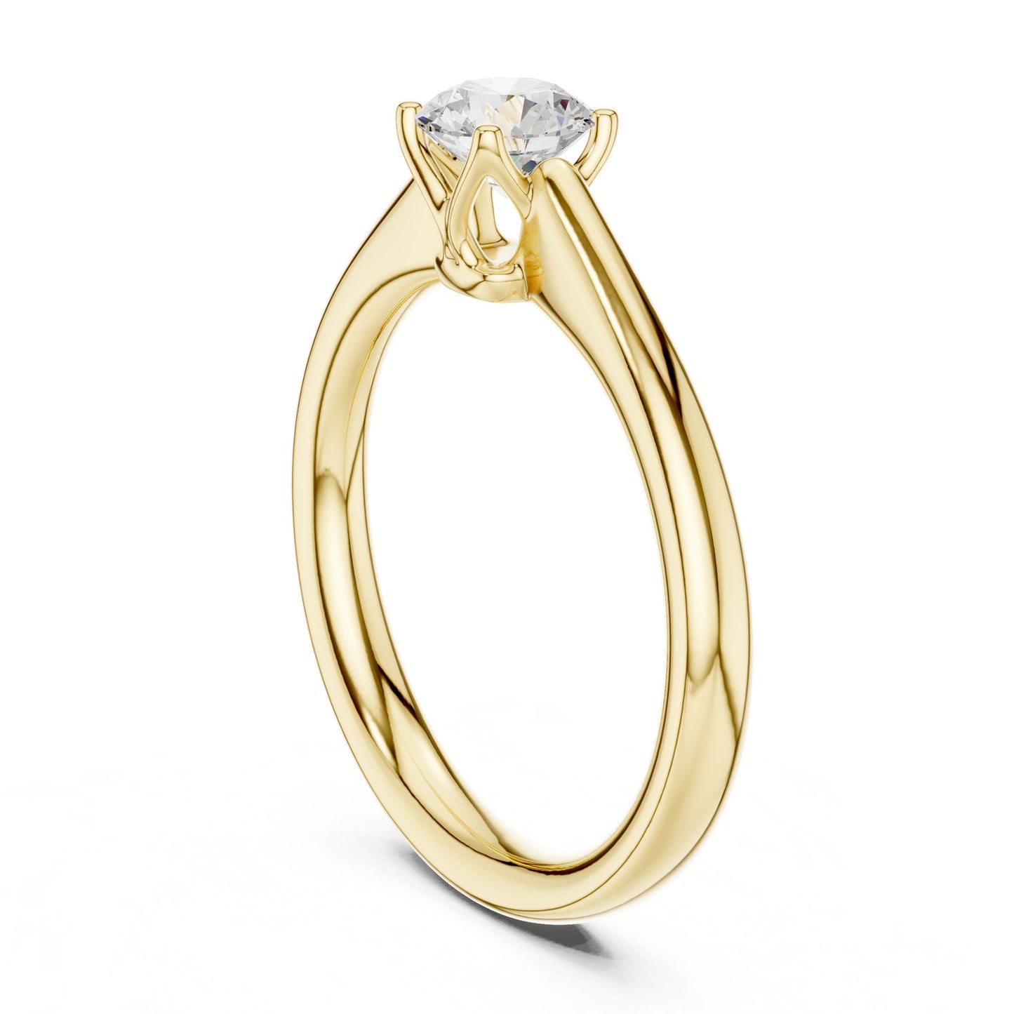 Round Lab Grown Diamond Solitaire Engagement Ring