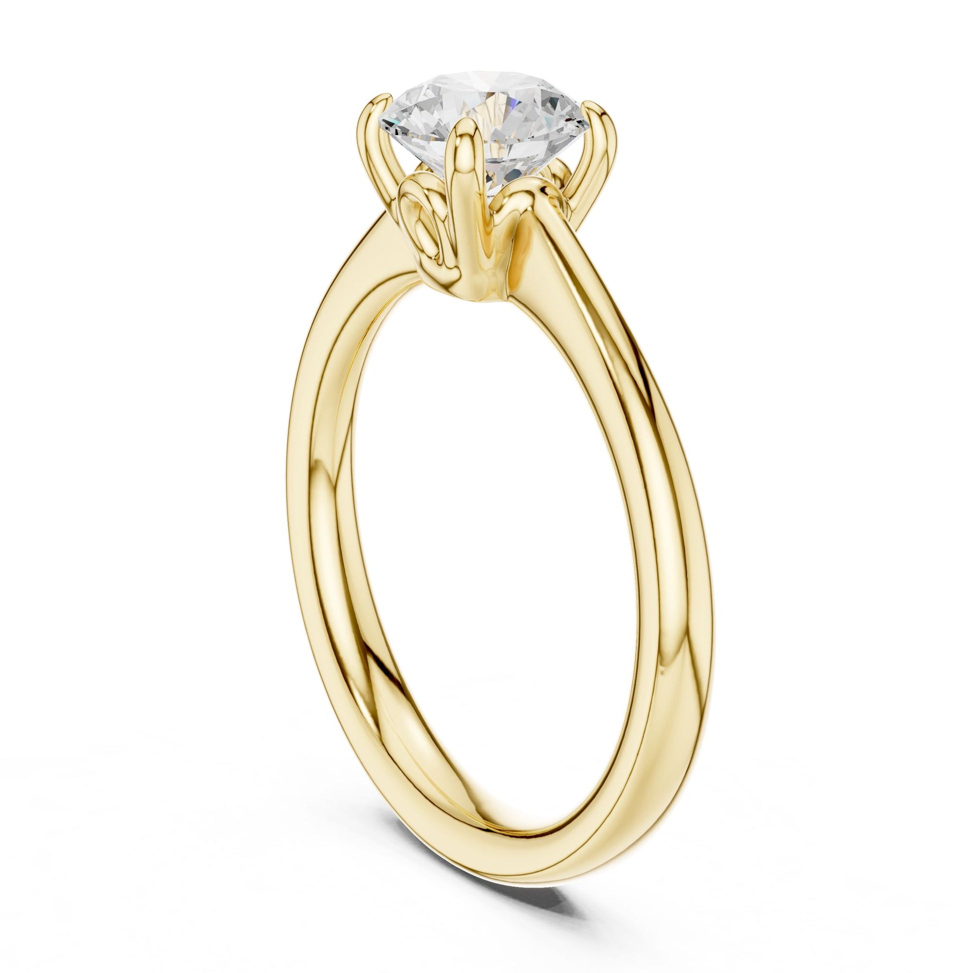 Round Lab Grown Diamond Solitaire Engagement Ring