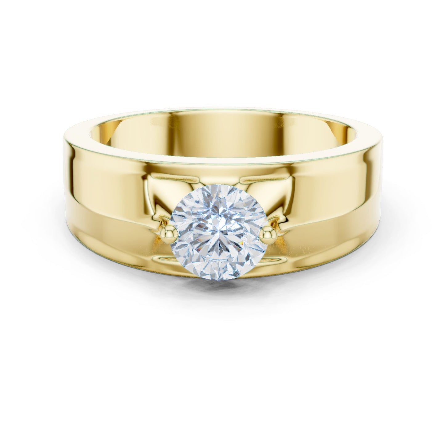 Men's Round Lab Grown Diamond Ring