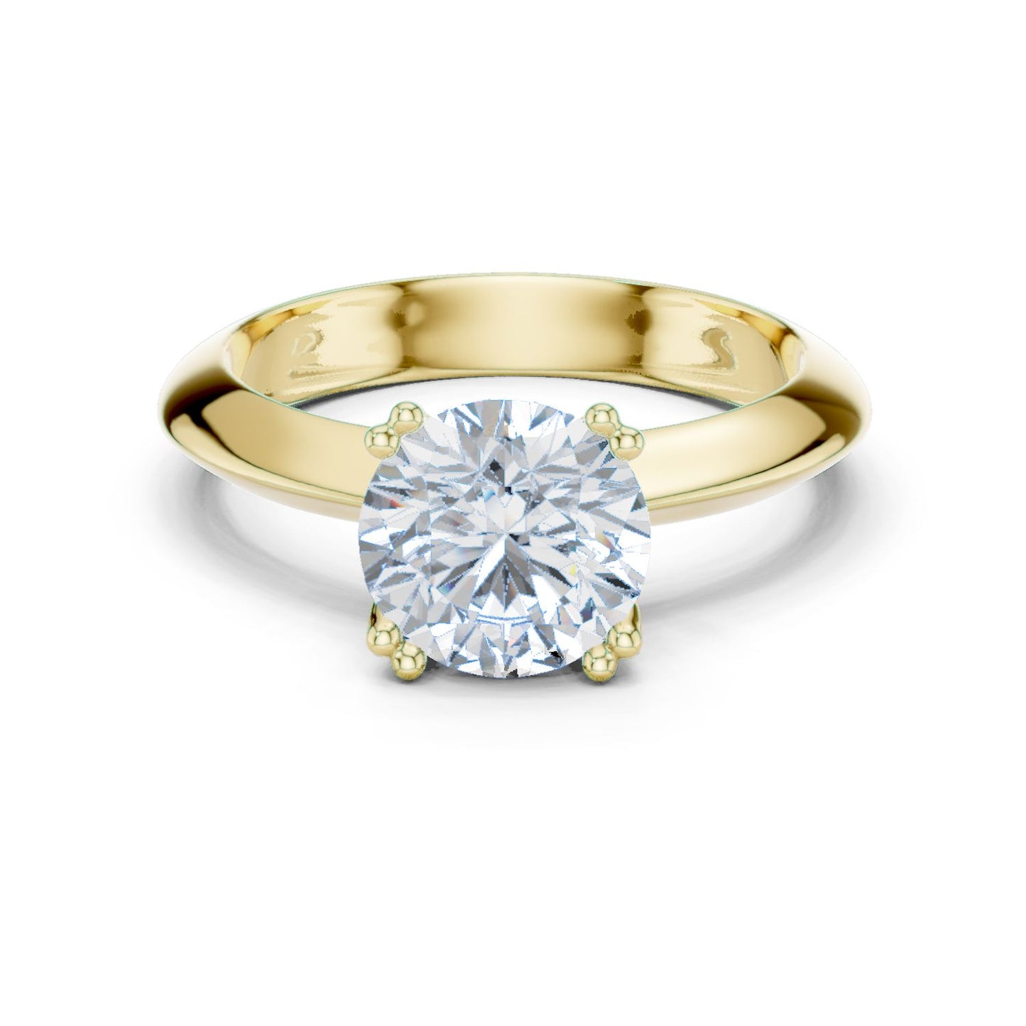 Round Lab Grown Diamond Solitaire Engagement Ring