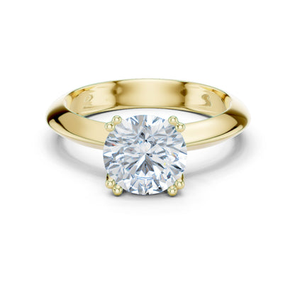 Round Lab Grown Diamond Solitaire Engagement Ring