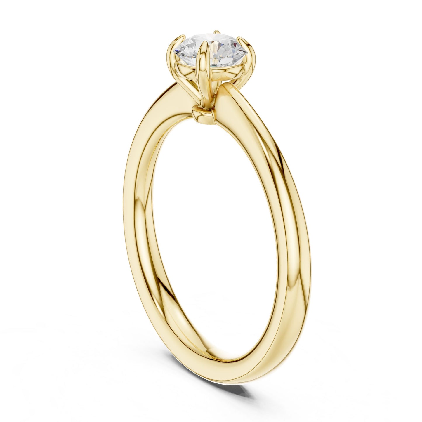 Round Lab Grown Diamond Solitaire Engagement Ring
