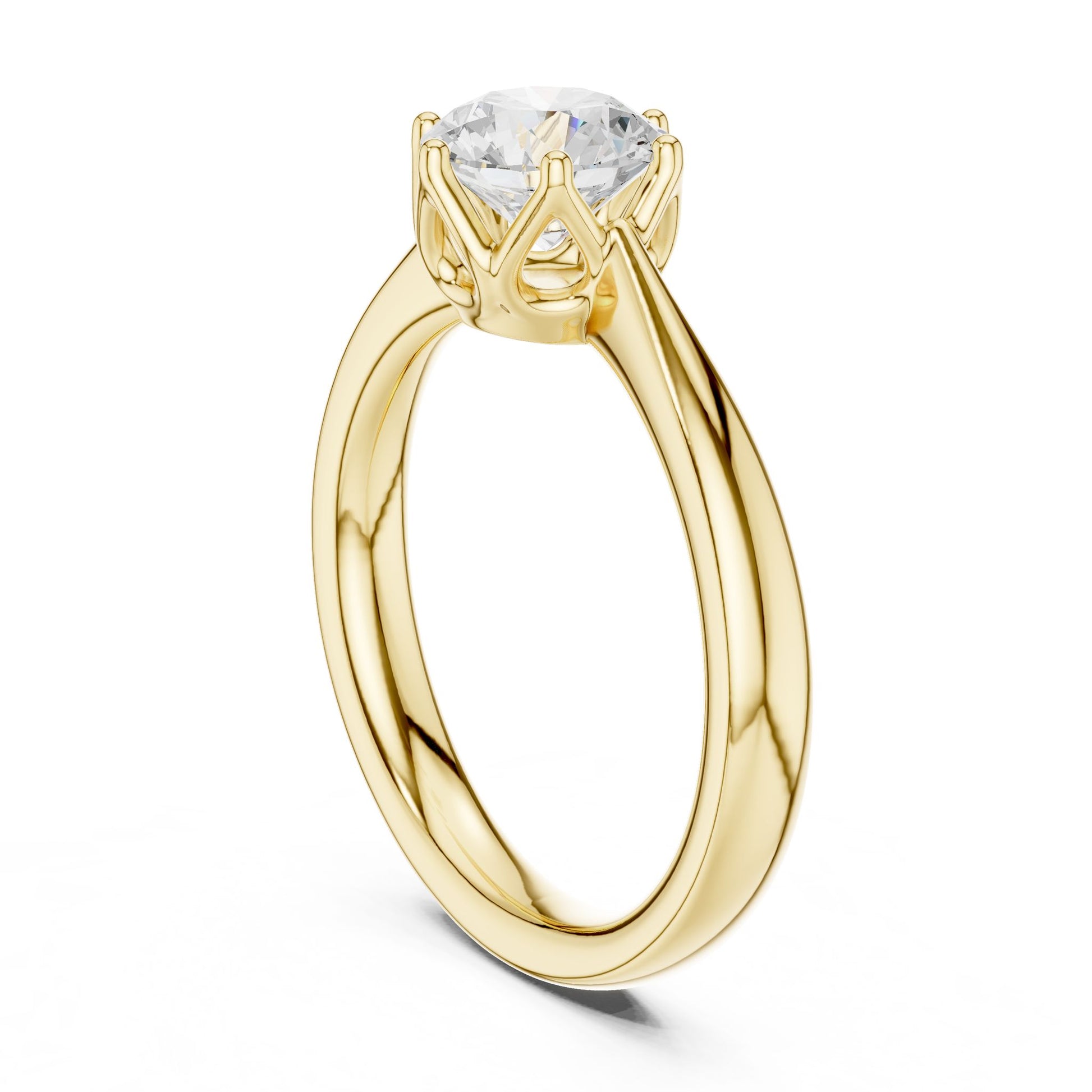 Round Lab Grown Diamond Solitaire Engagement Ring
