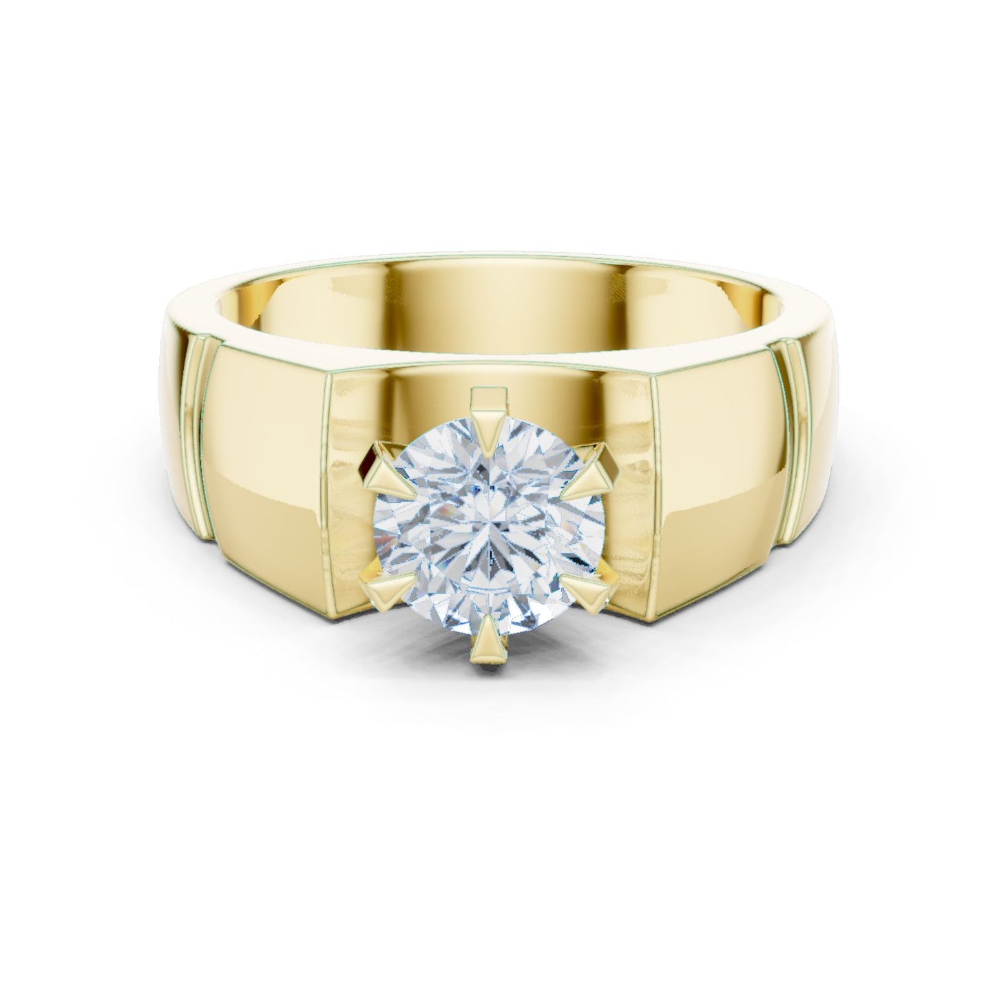 Men's Round Lab Grown Diamond Ring